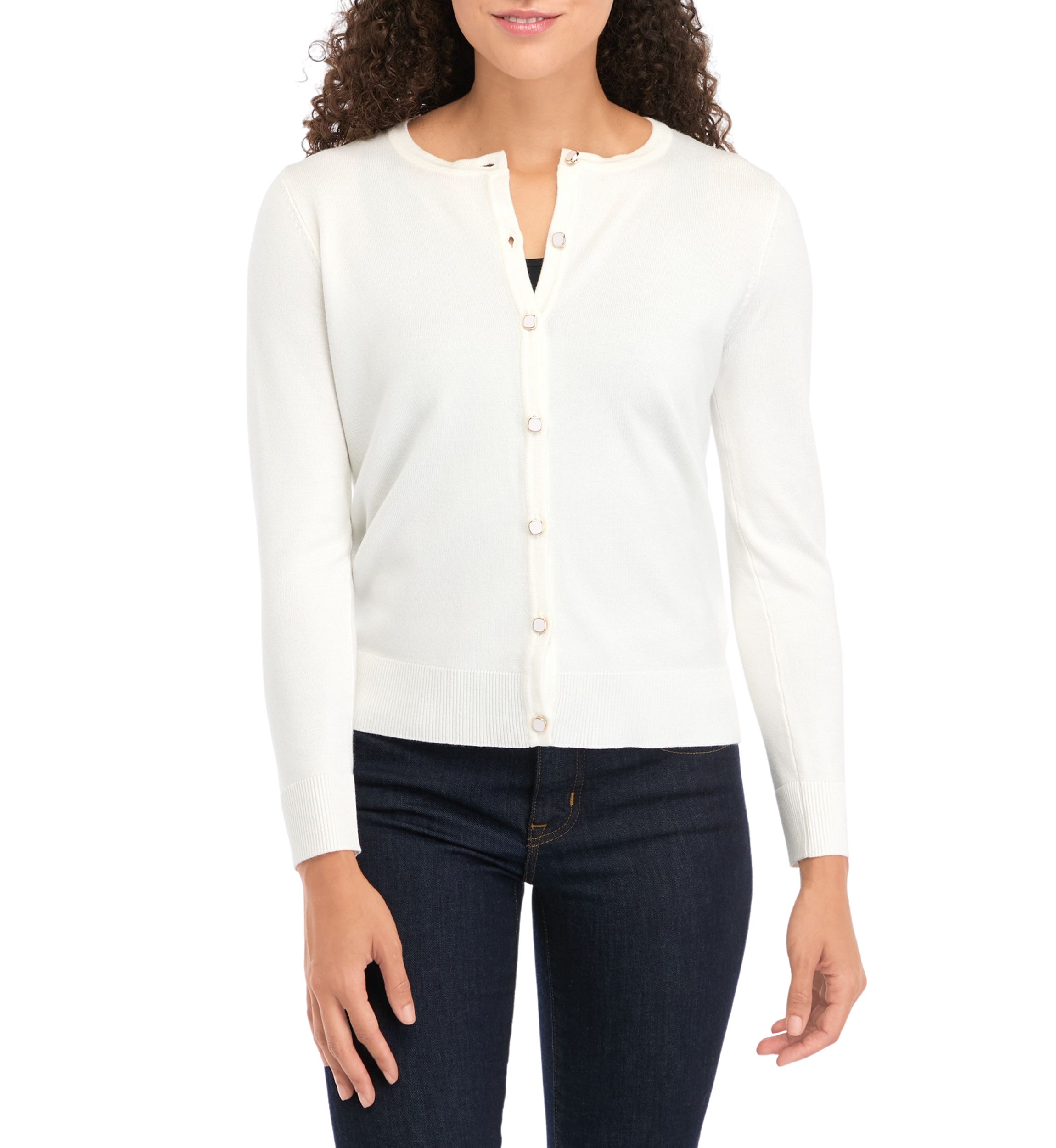 Petite Novelty Button Cardigan