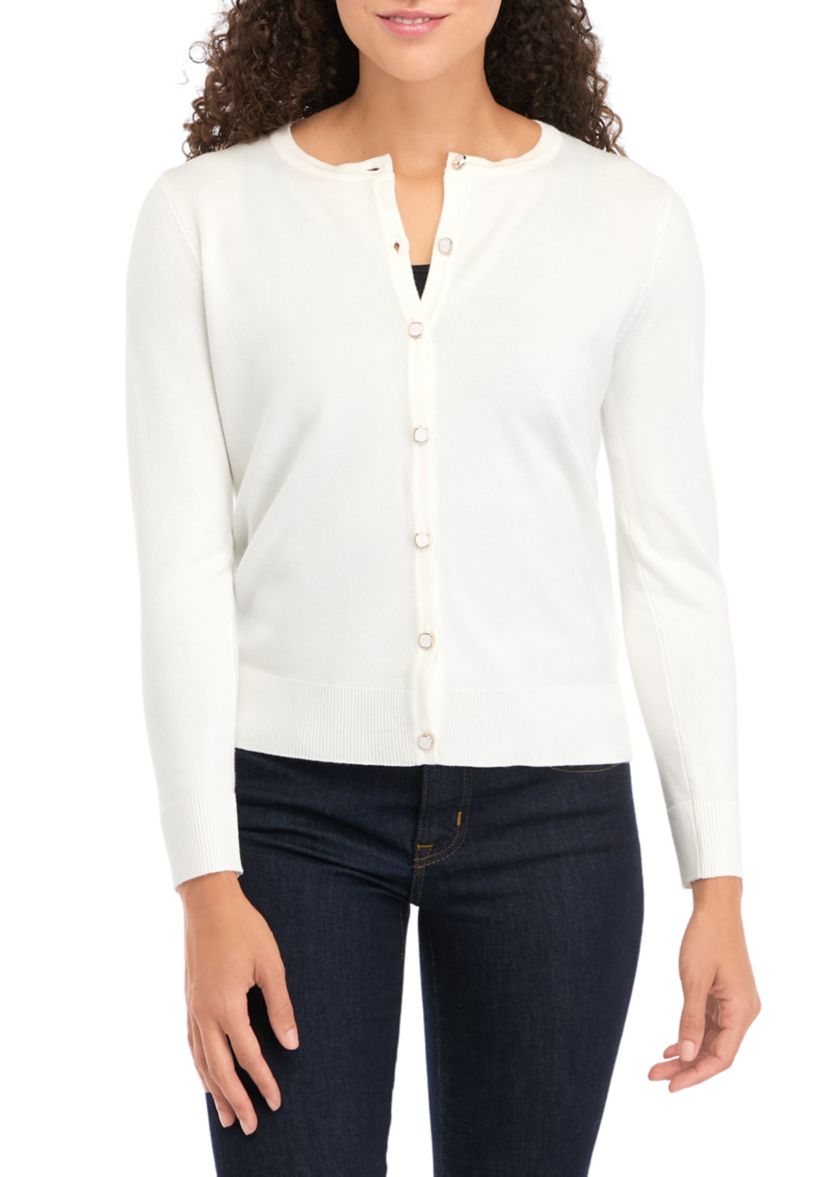 Petite Novelty Button Cardigan