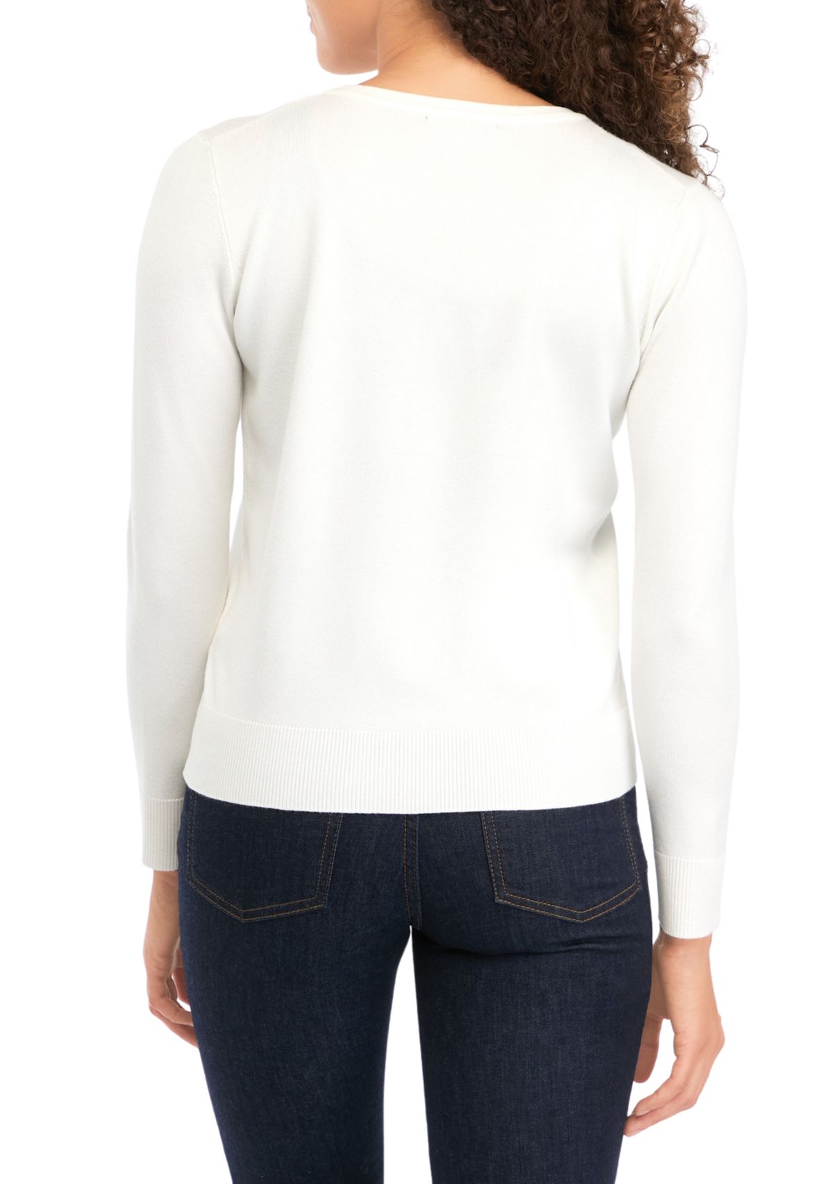 Petite Novelty Button Cardigan