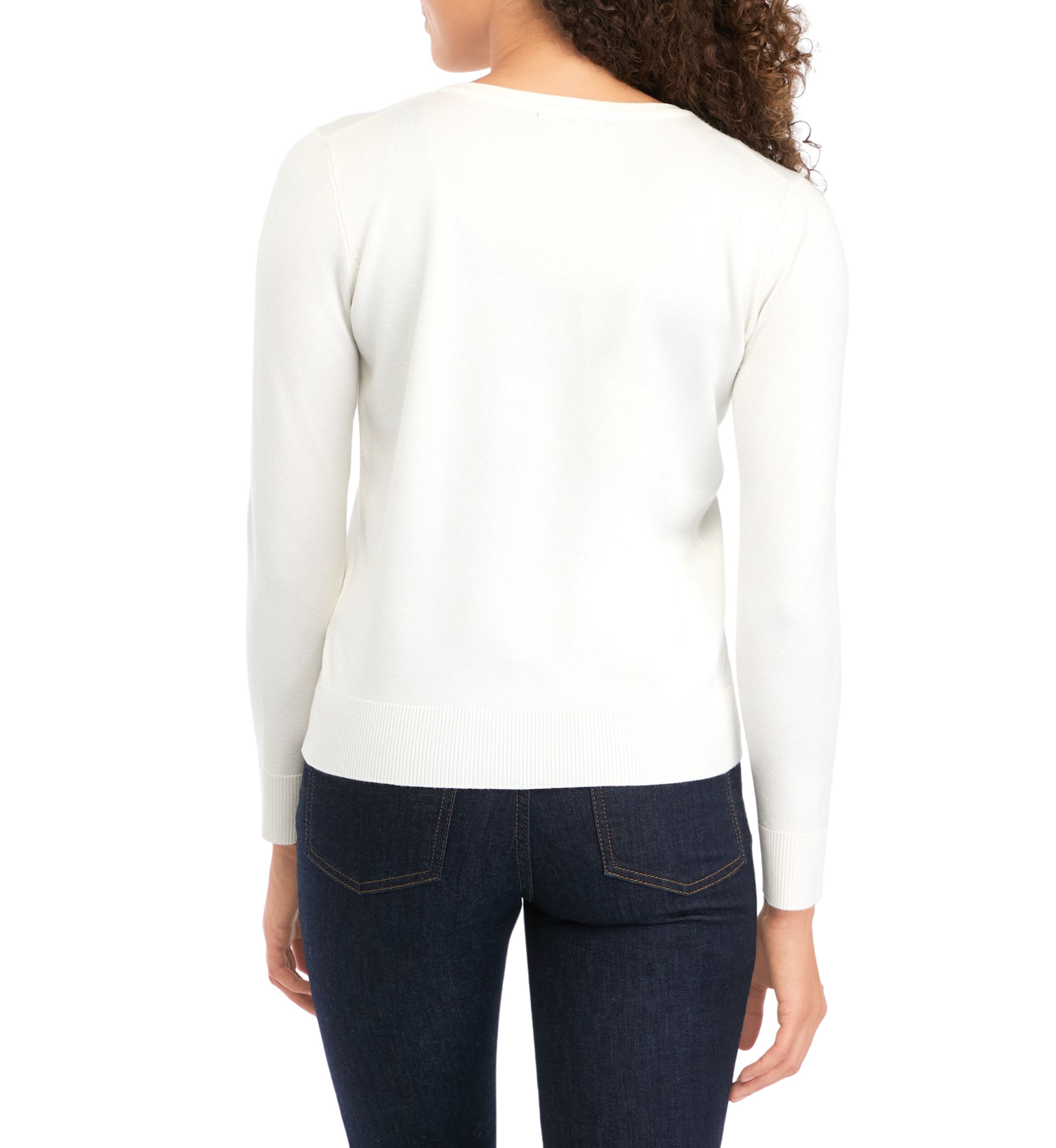 Petite Novelty Button Cardigan