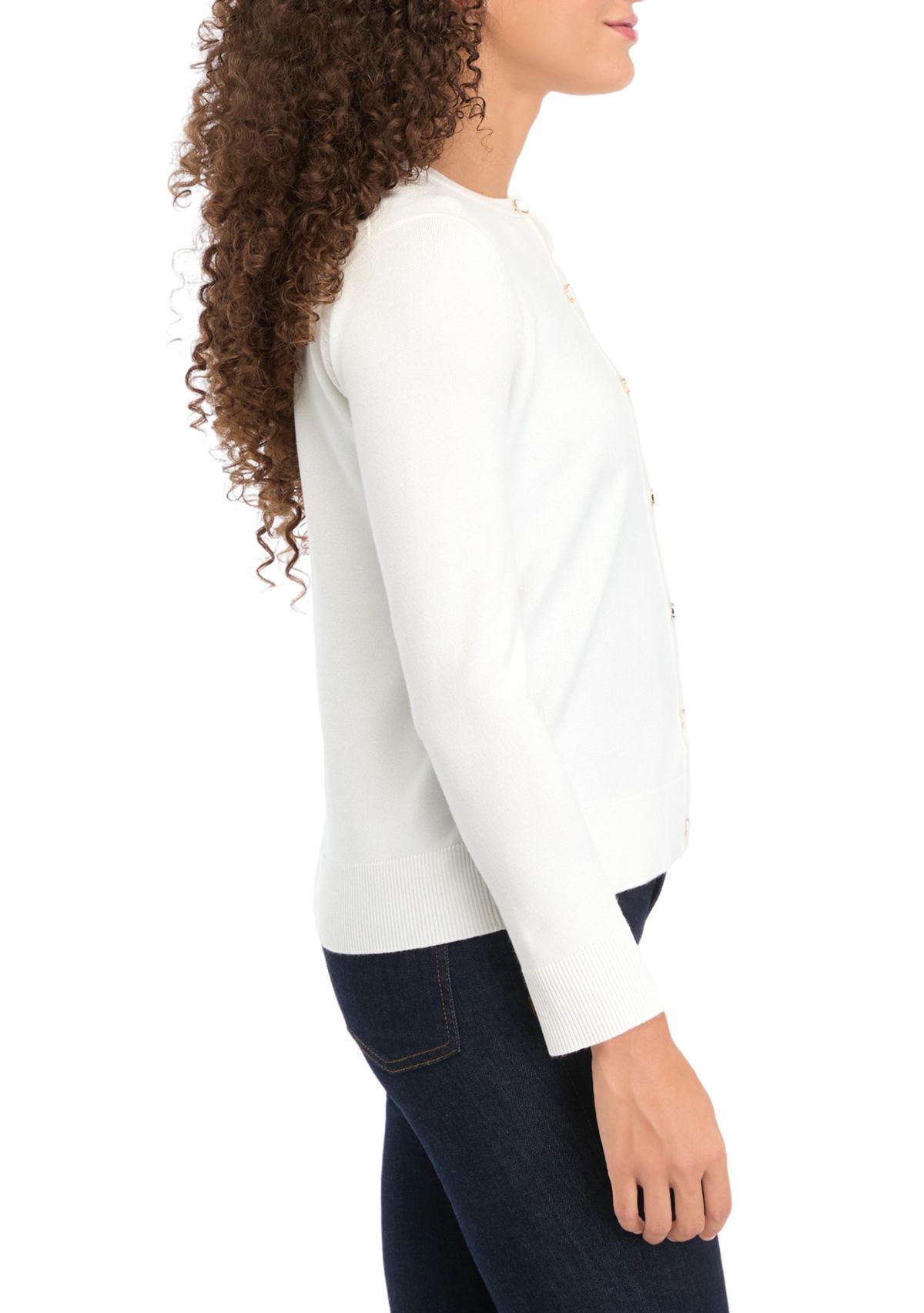 Petite Novelty Button Cardigan