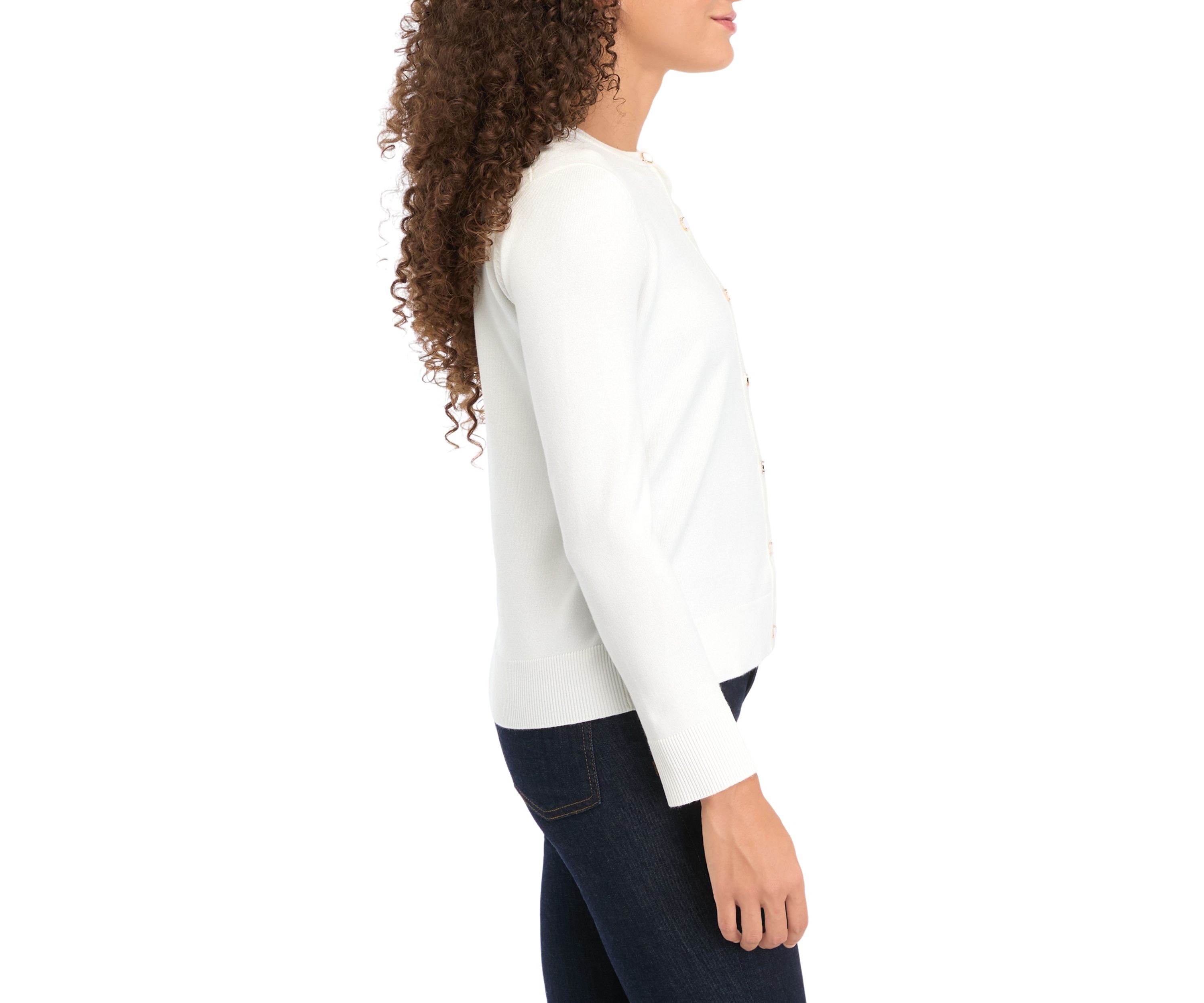 Petite Novelty Button Cardigan