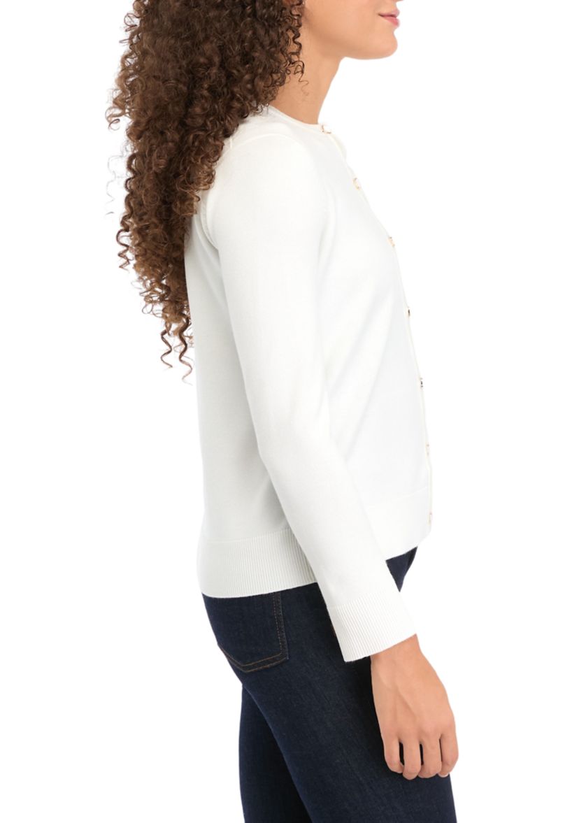 Petite Novelty Button Cardigan