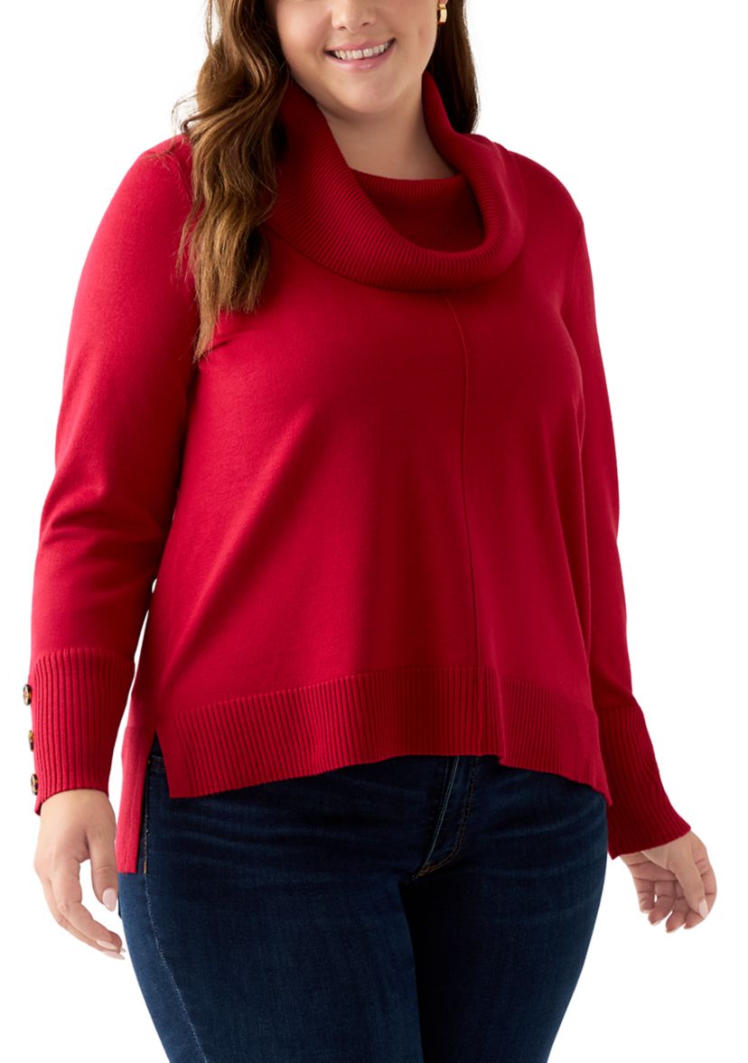 Plus Size Cowl Neck Sweater