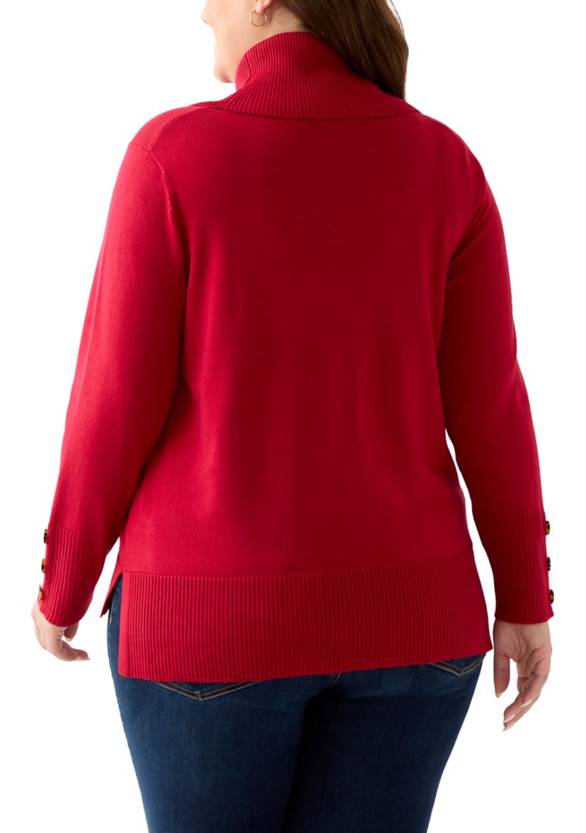 Plus Size Cowl Neck Sweater