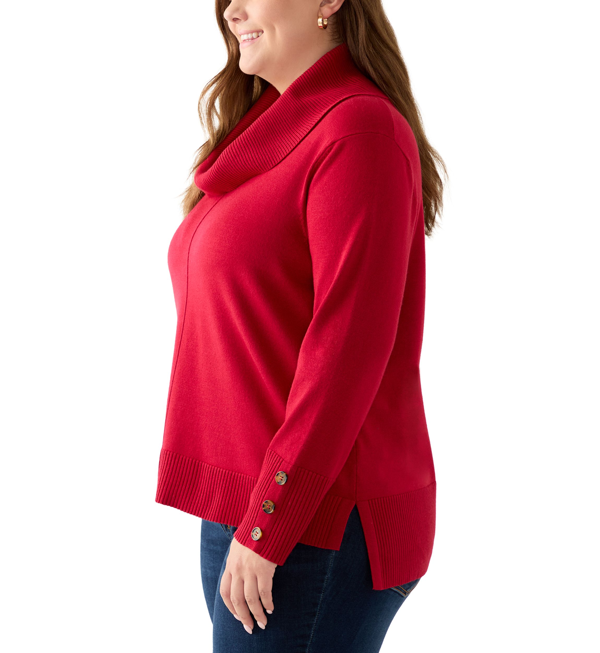 Plus Size Cowl Neck Sweater