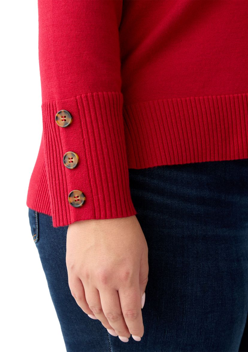 Plus Size Cowl Neck Sweater