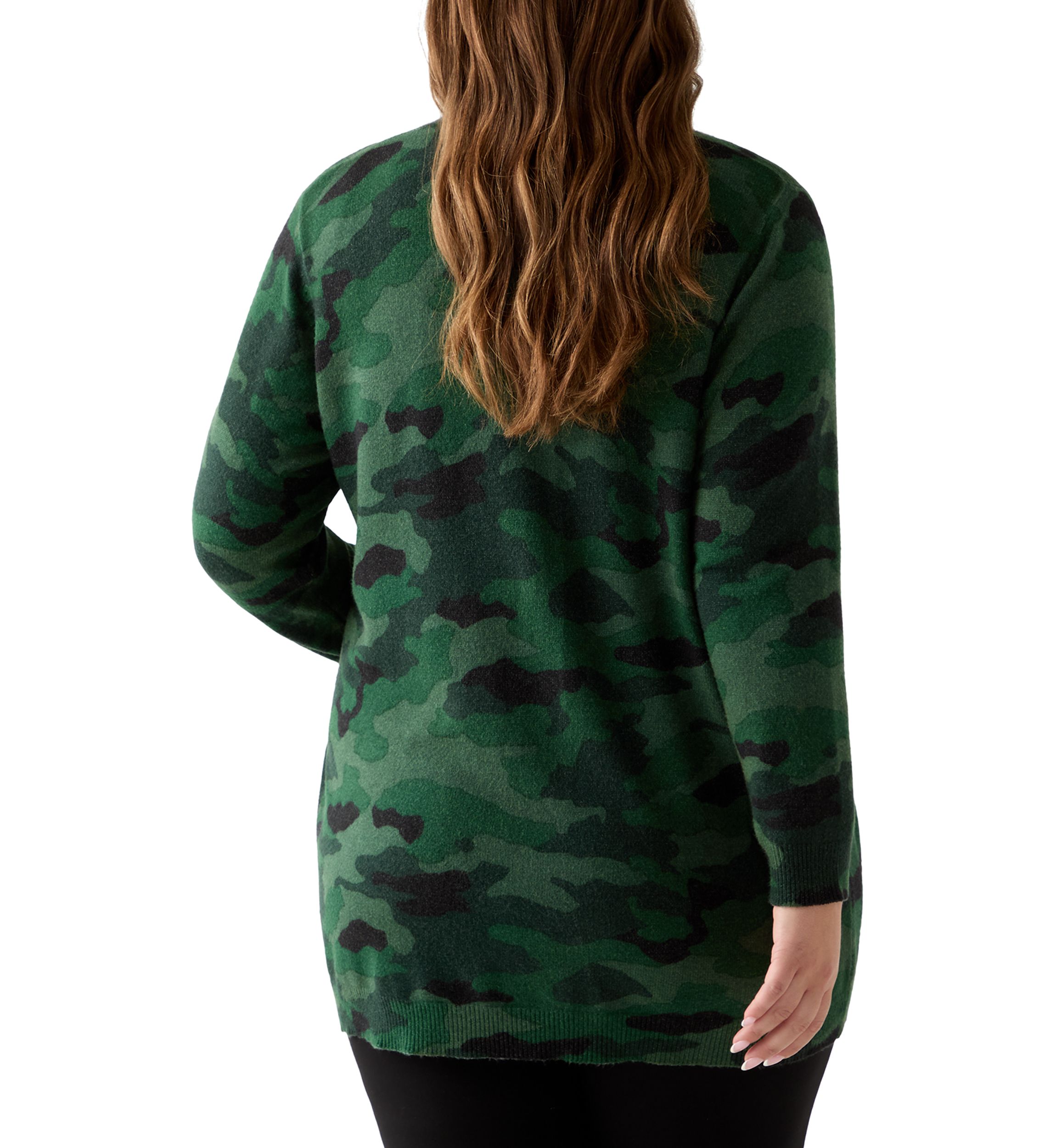 Plus Size Animal Print Cardigan