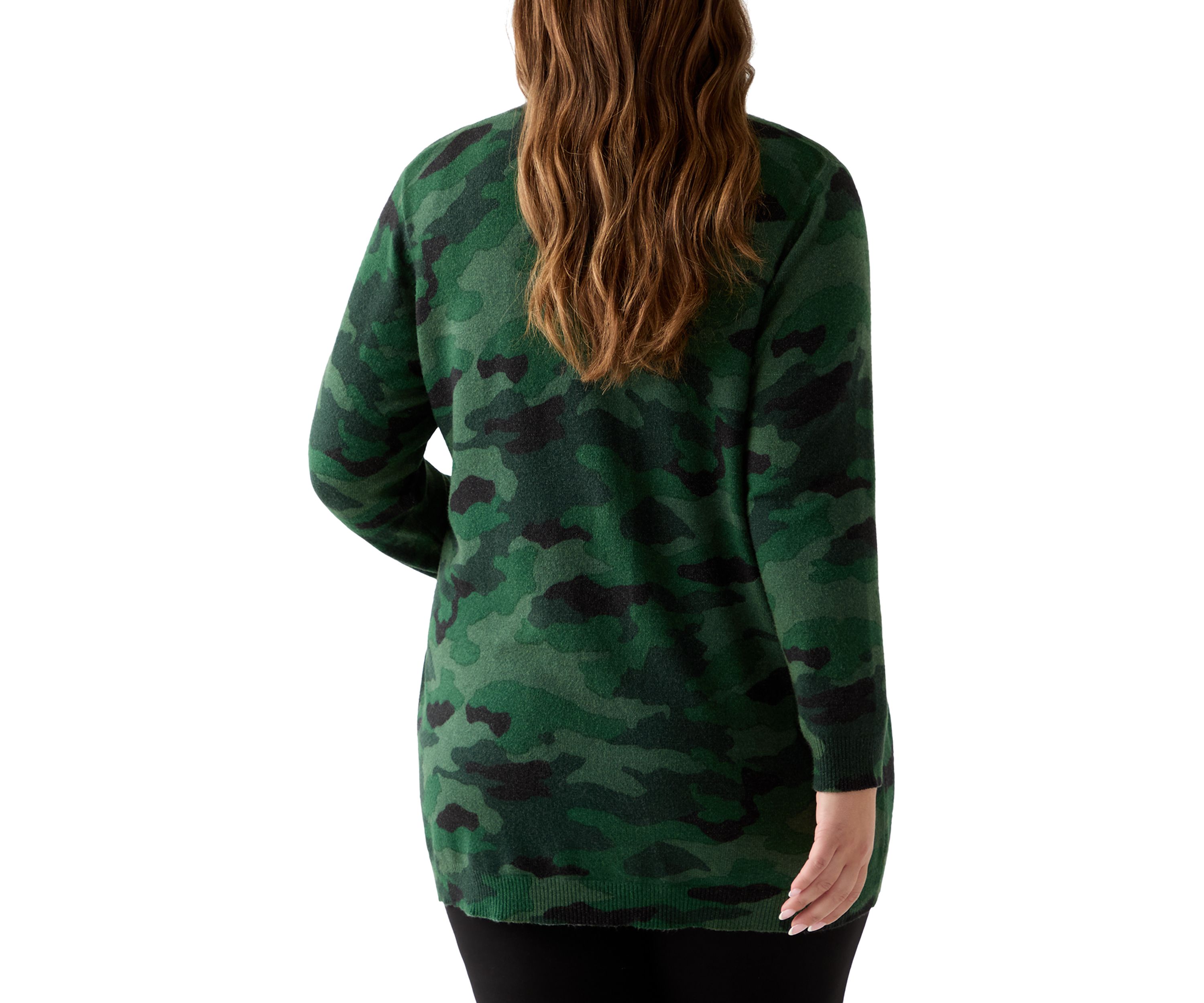 Plus Size Animal Print Cardigan