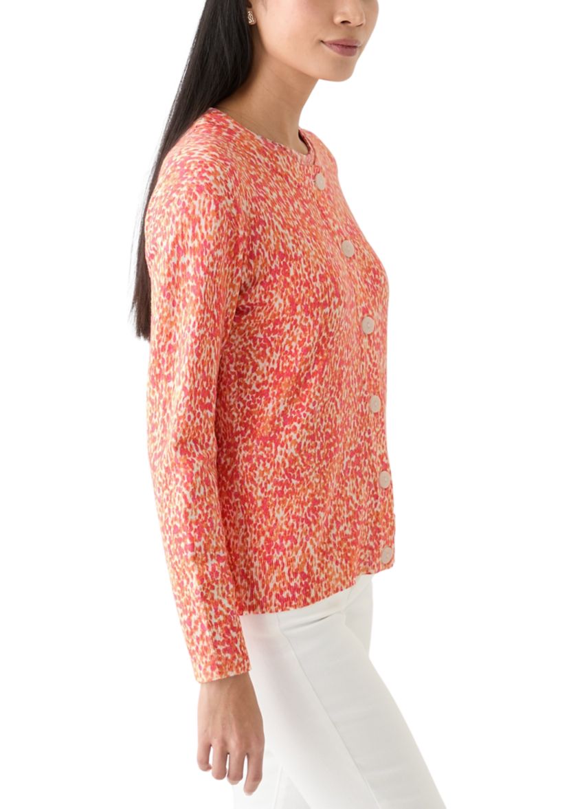 Petite Long Sleeve Printed Cardigan 