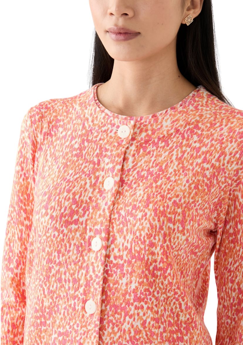Petite Long Sleeve Printed Cardigan 