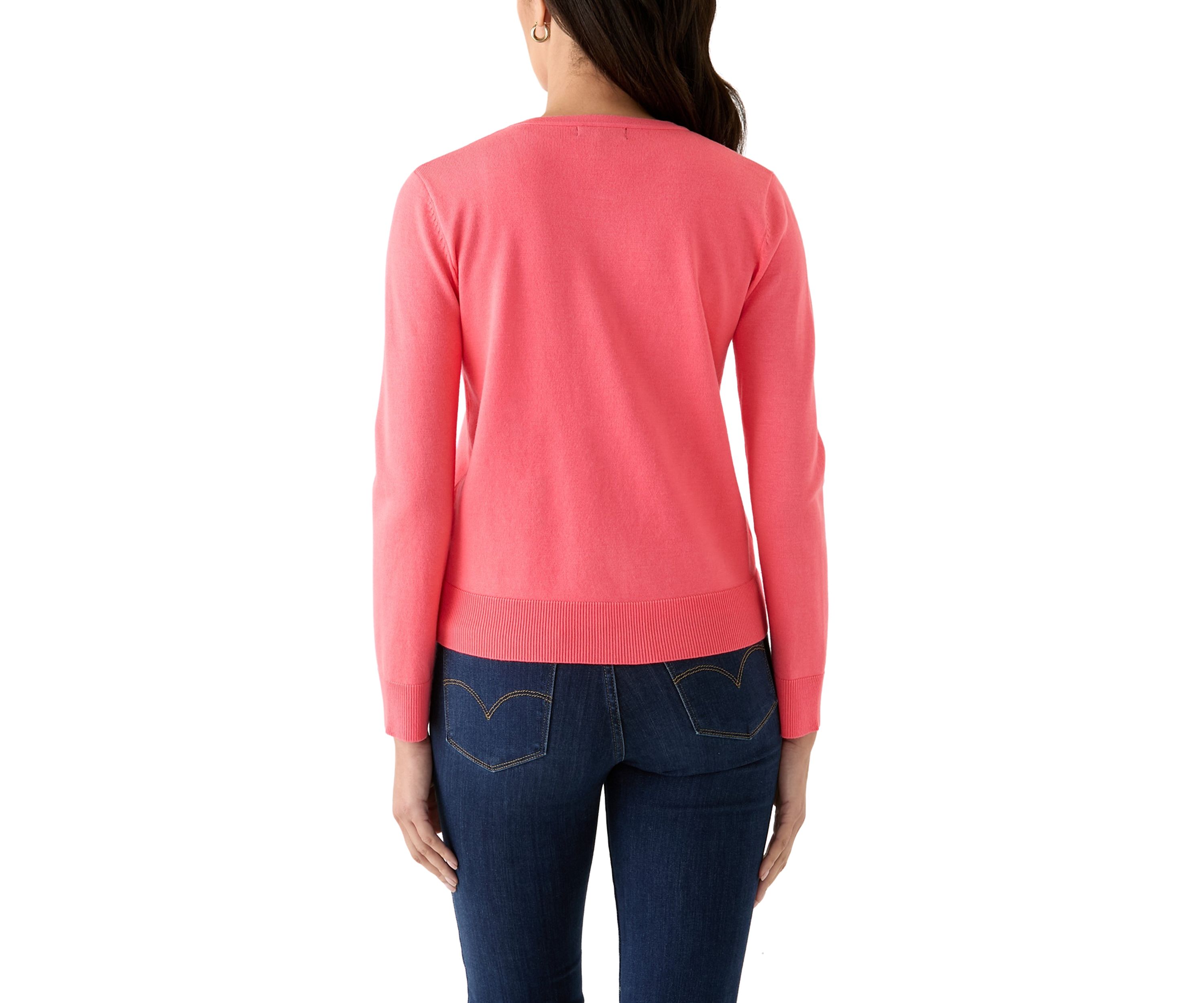 Petite Long Sleeve Solid Button Cardigan