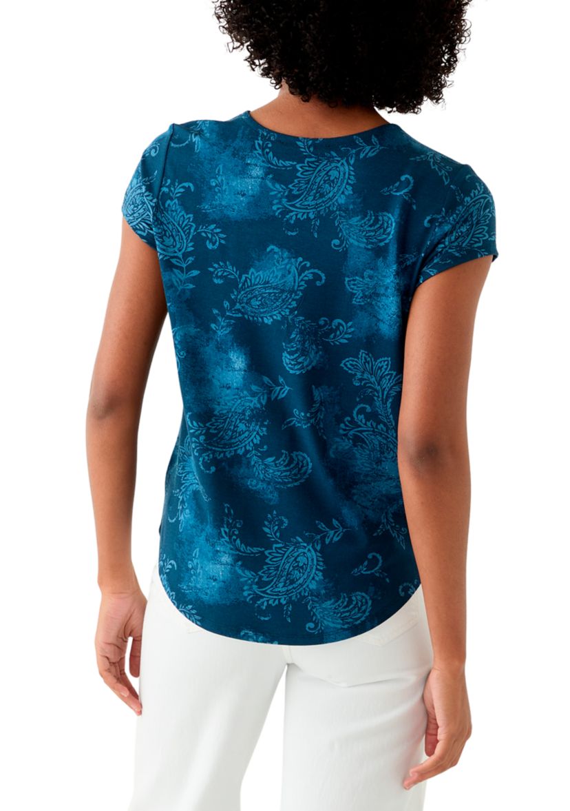 Petite Printed Crew Neck T-Shirt 