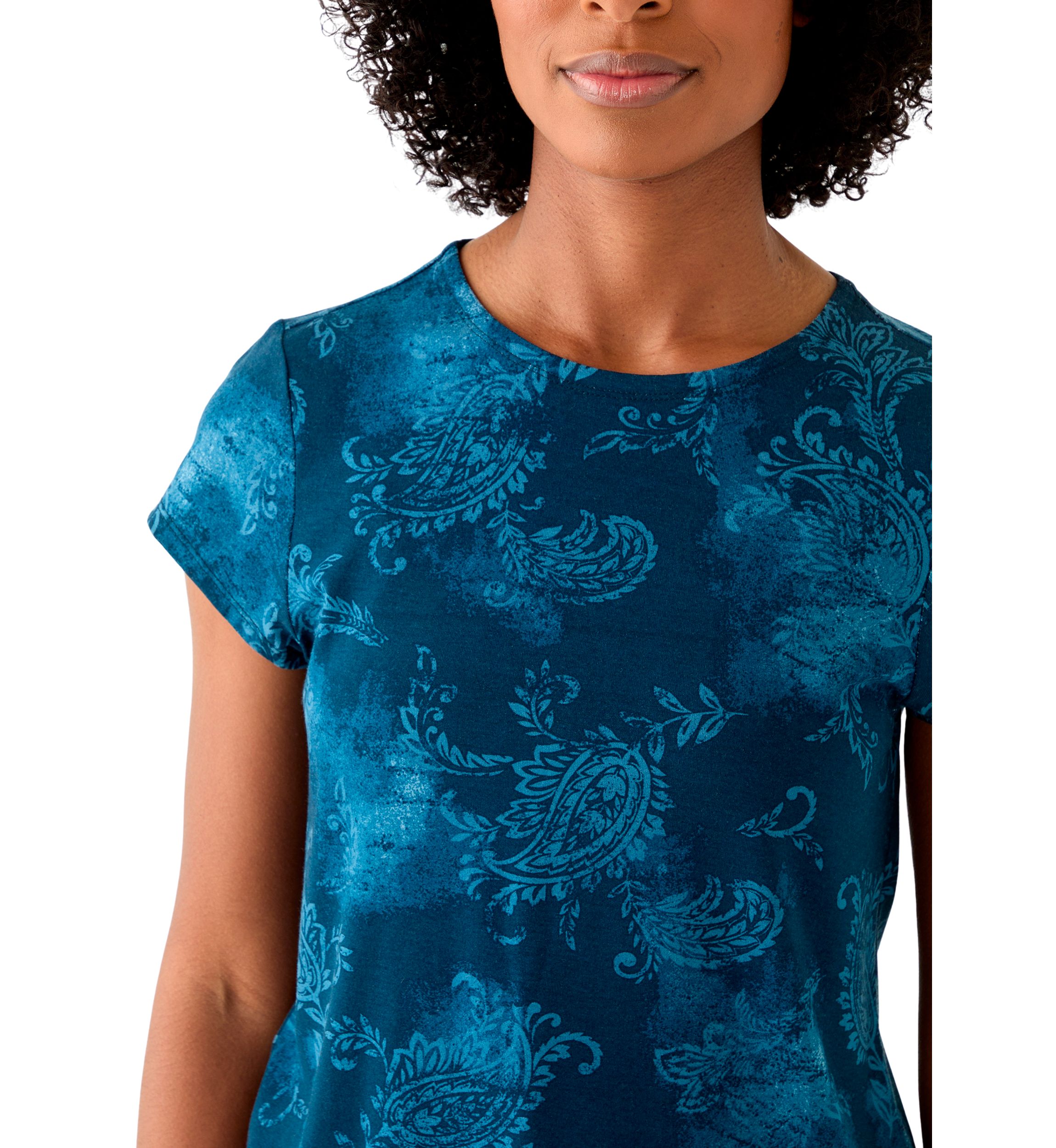 Petite Printed Crew Neck T-Shirt 