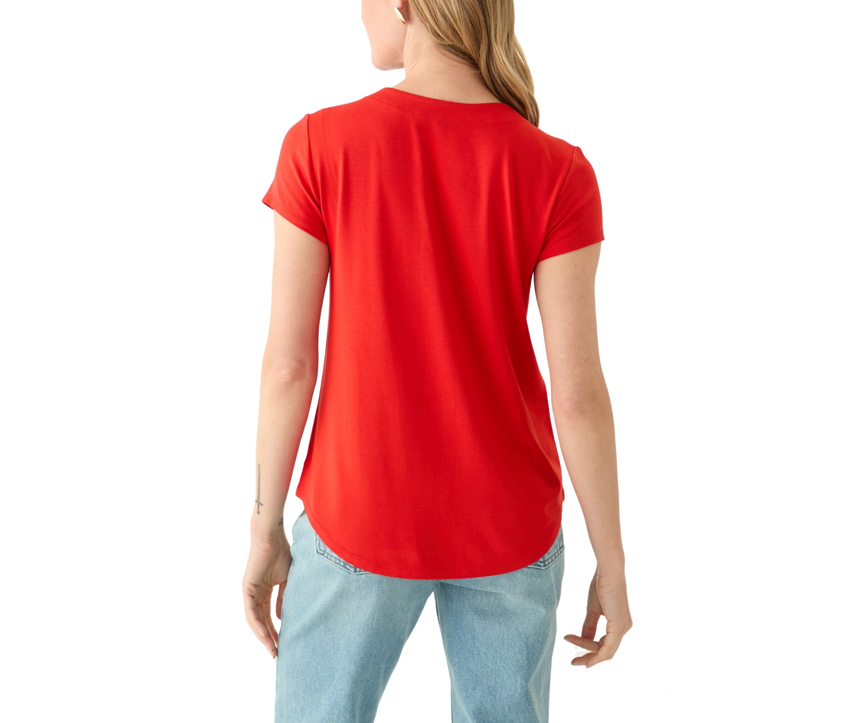 Petite Scallop Neck T-Shirt 