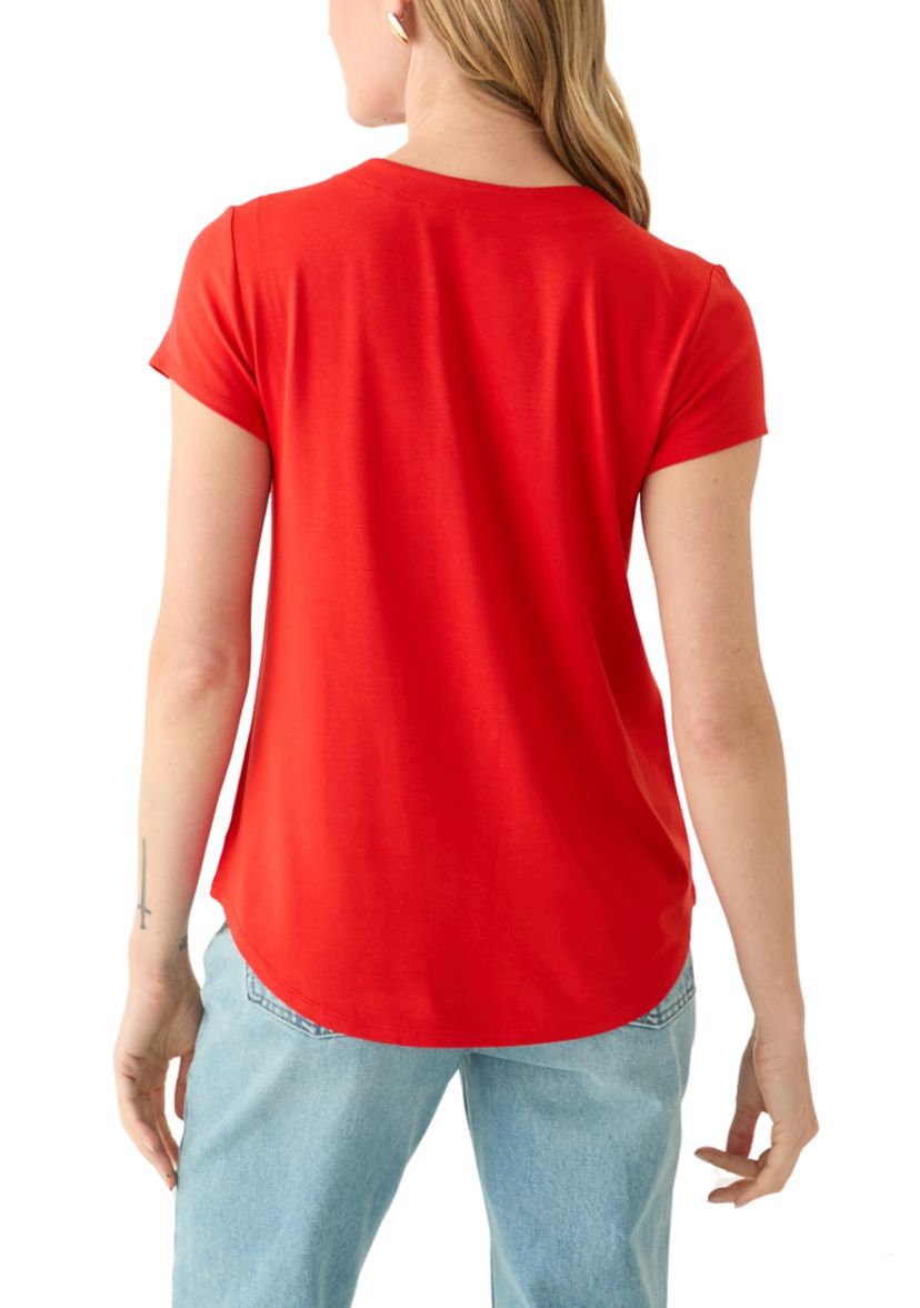 Petite Scallop Neck T-Shirt 