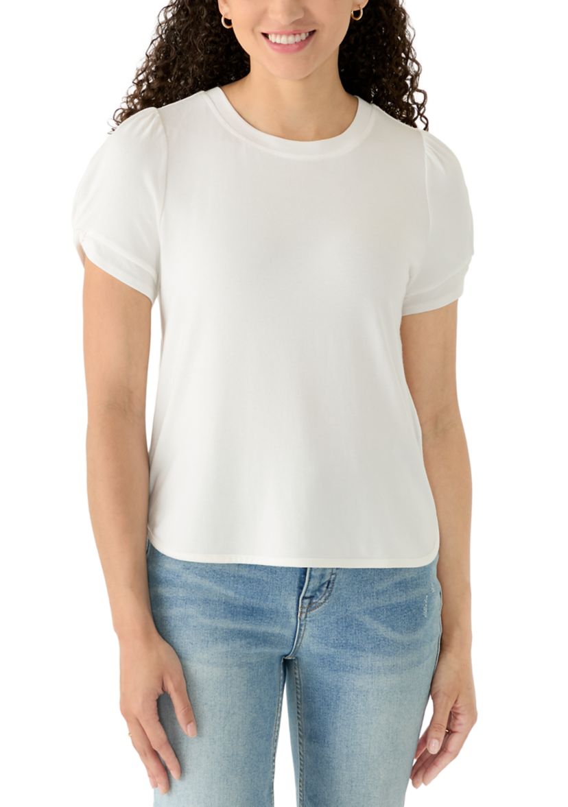 Cupio Petite Puff Sleeve Knit Top | Belk