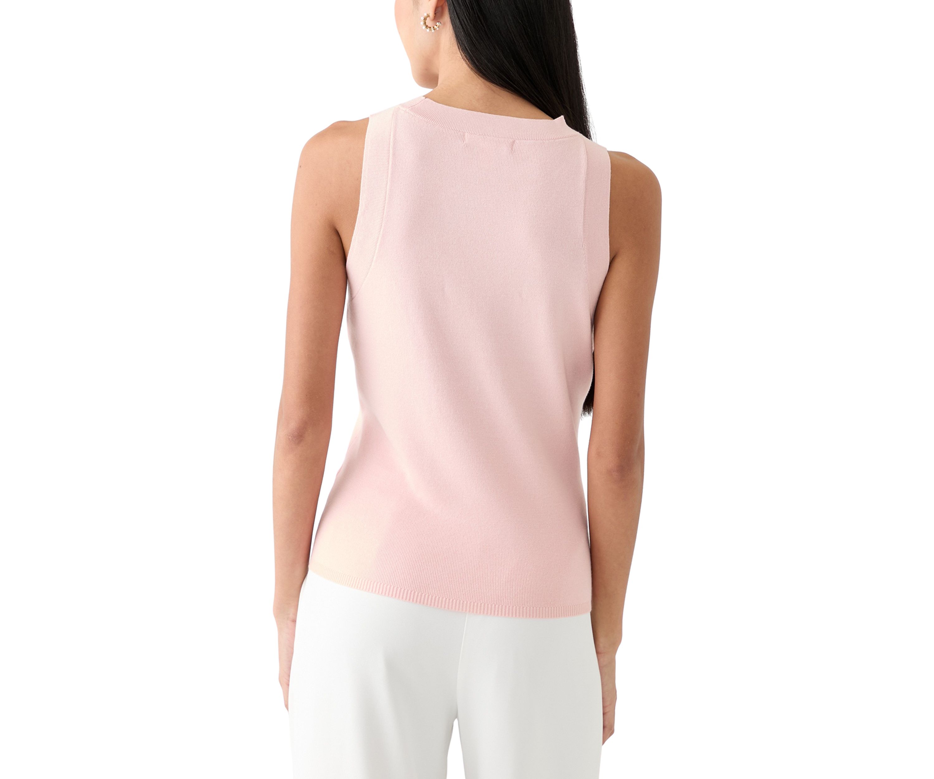 Petite Solid Halter Tank Top