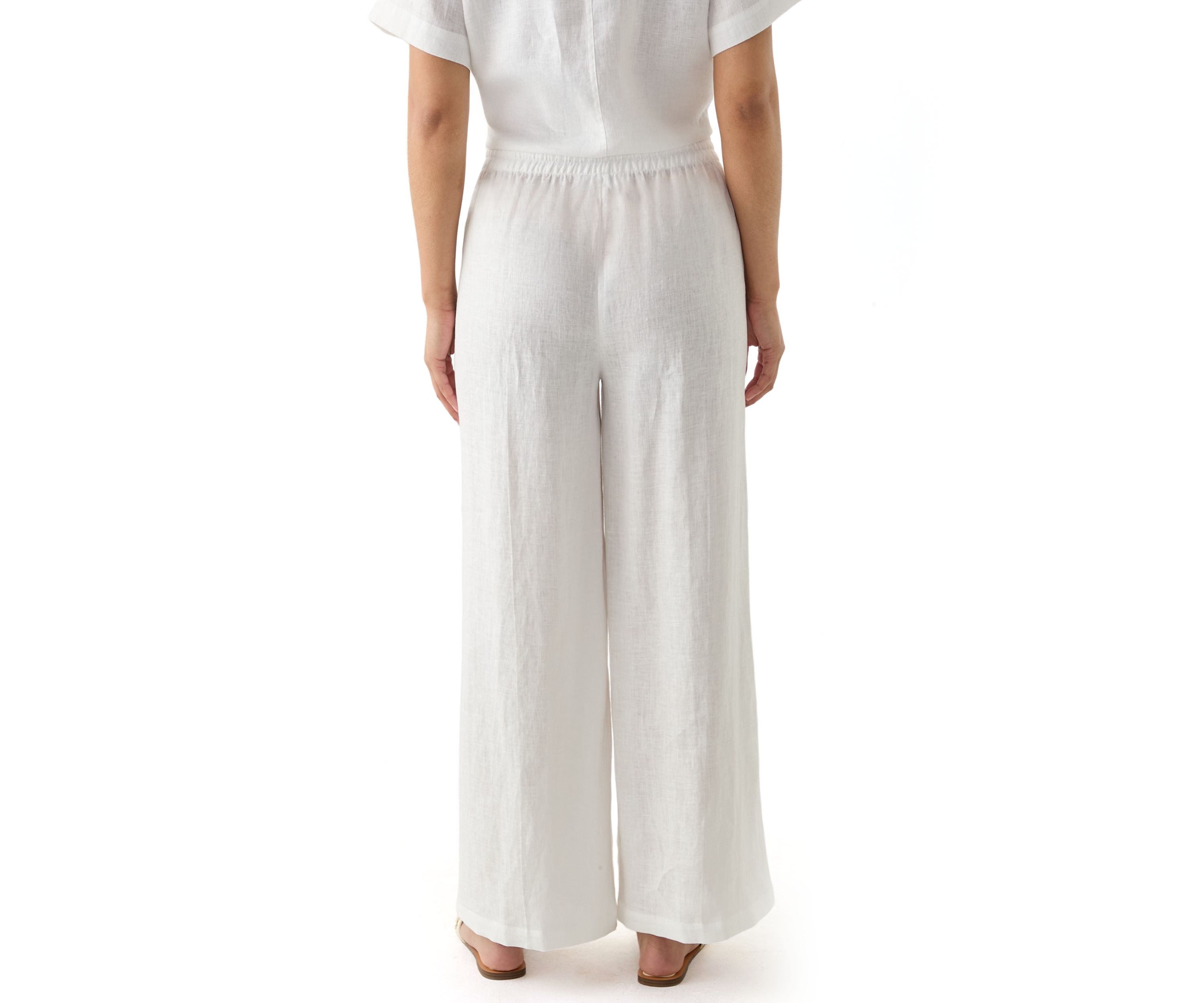 Womens Linen Wide Leg Pants
