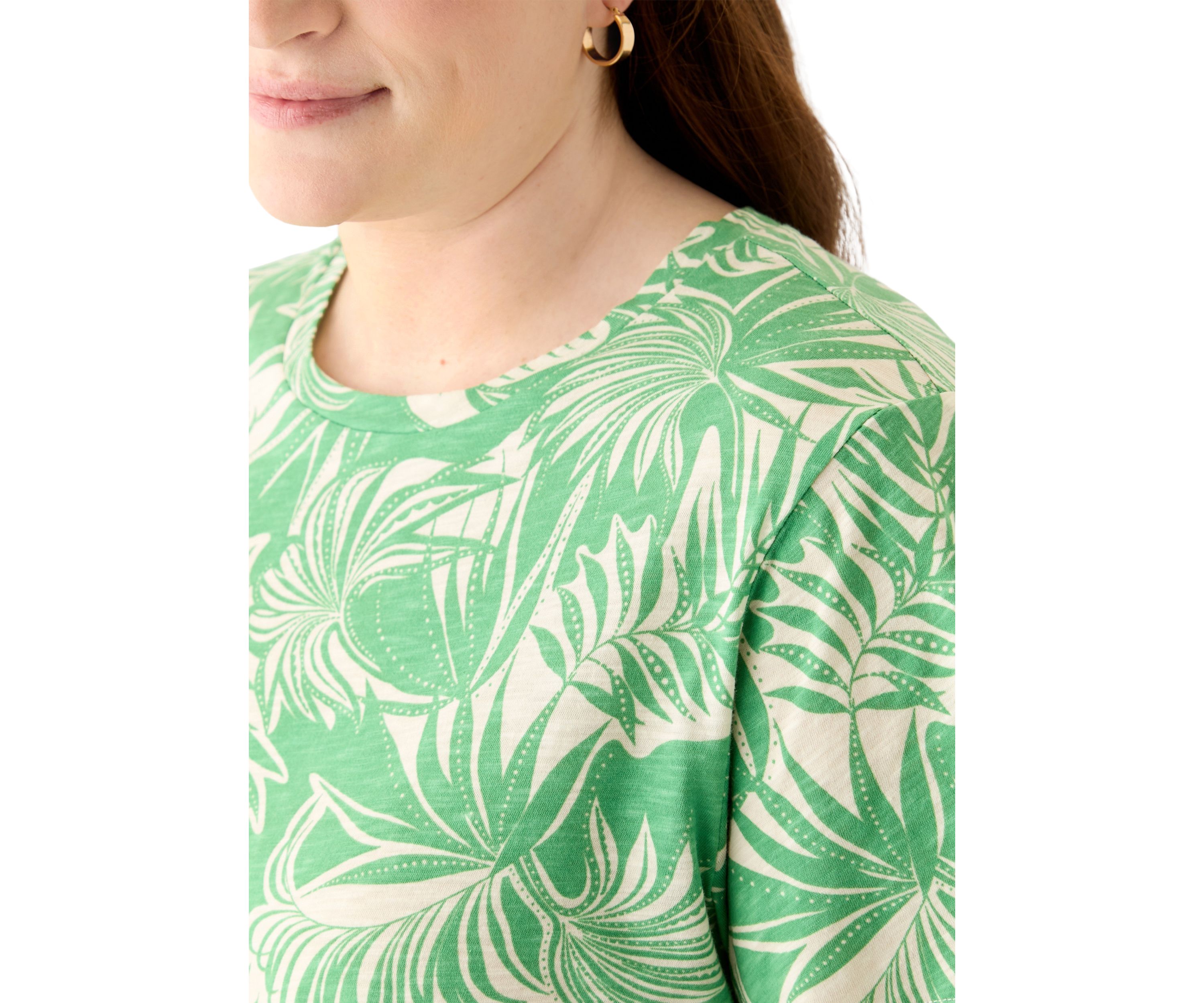Plus Size Short Sleeve Slub Crew Neck T-Shirt