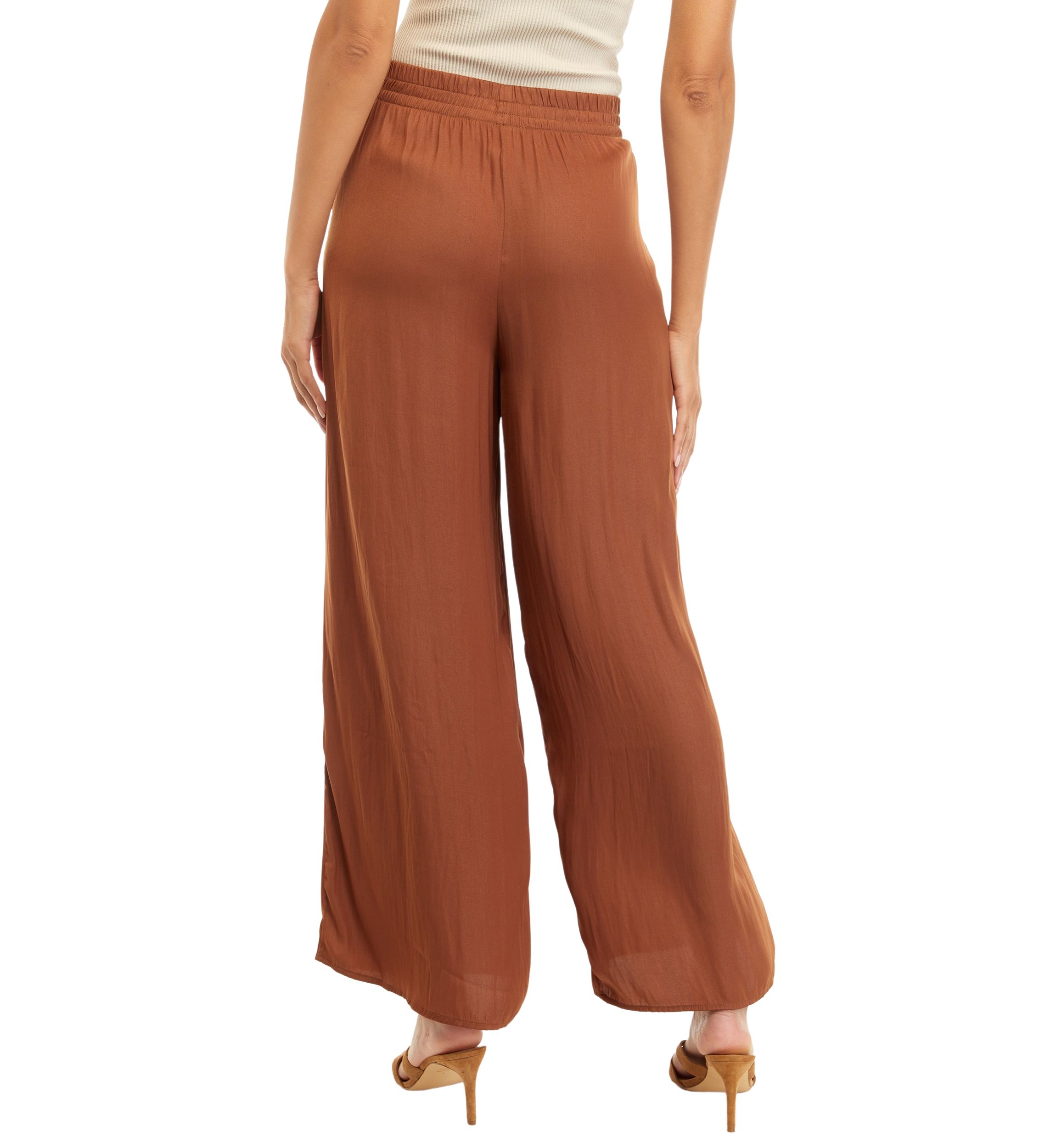 Solid Wide Leg Pants