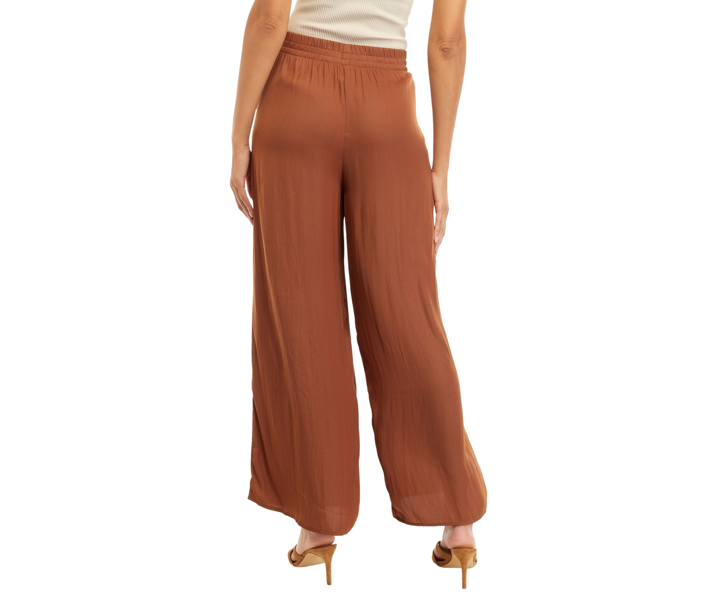 Solid Wide Leg Pants