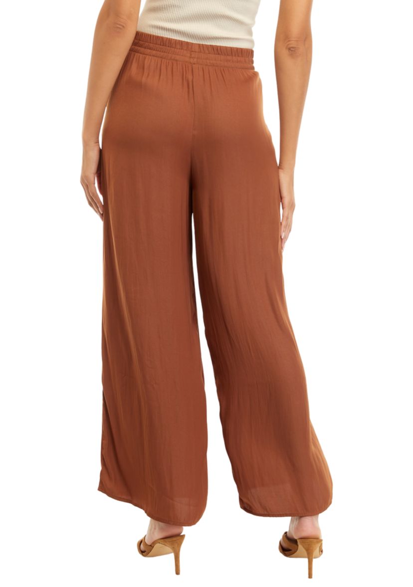 Solid Wide Leg Pants