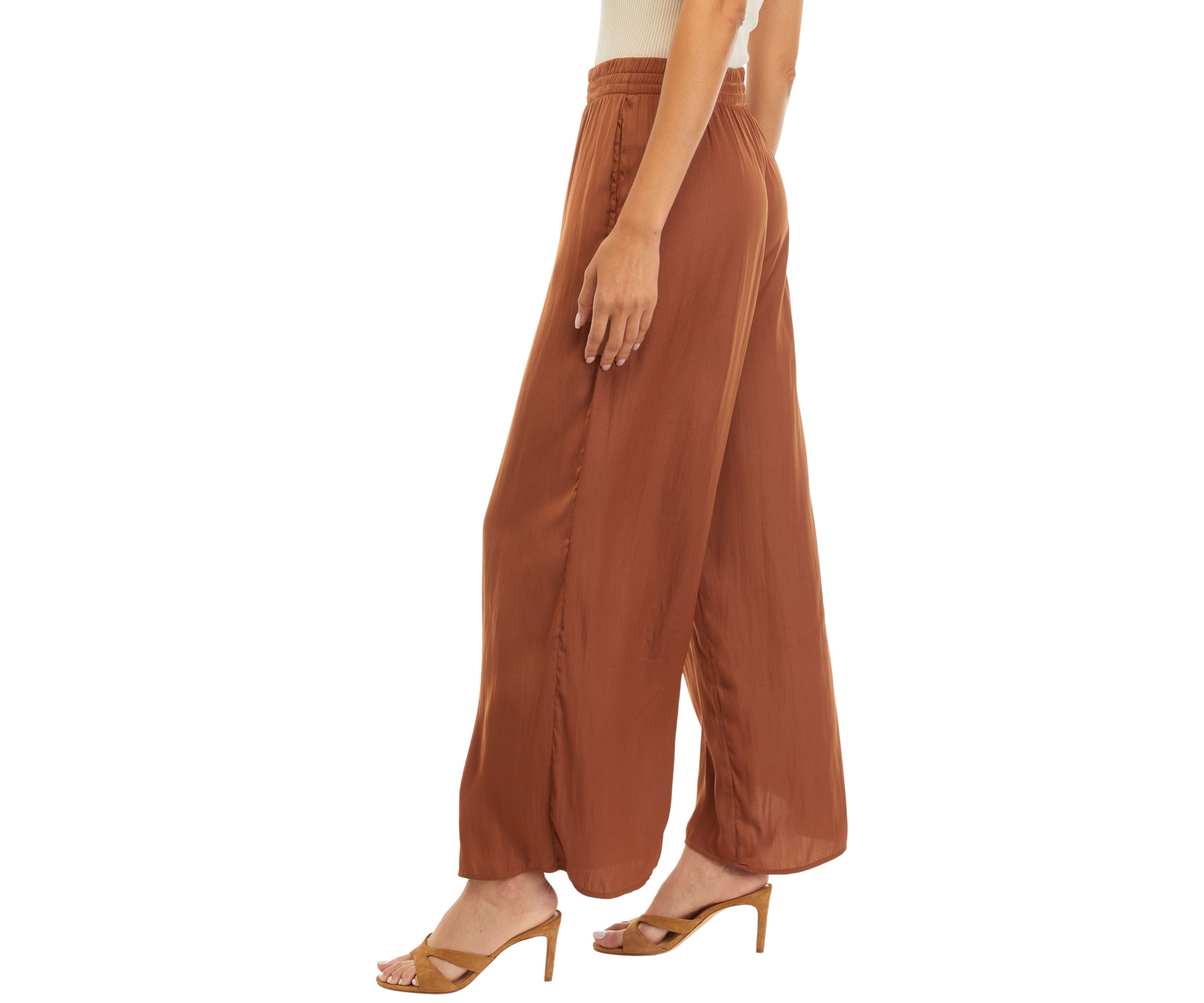 Solid Wide Leg Pants