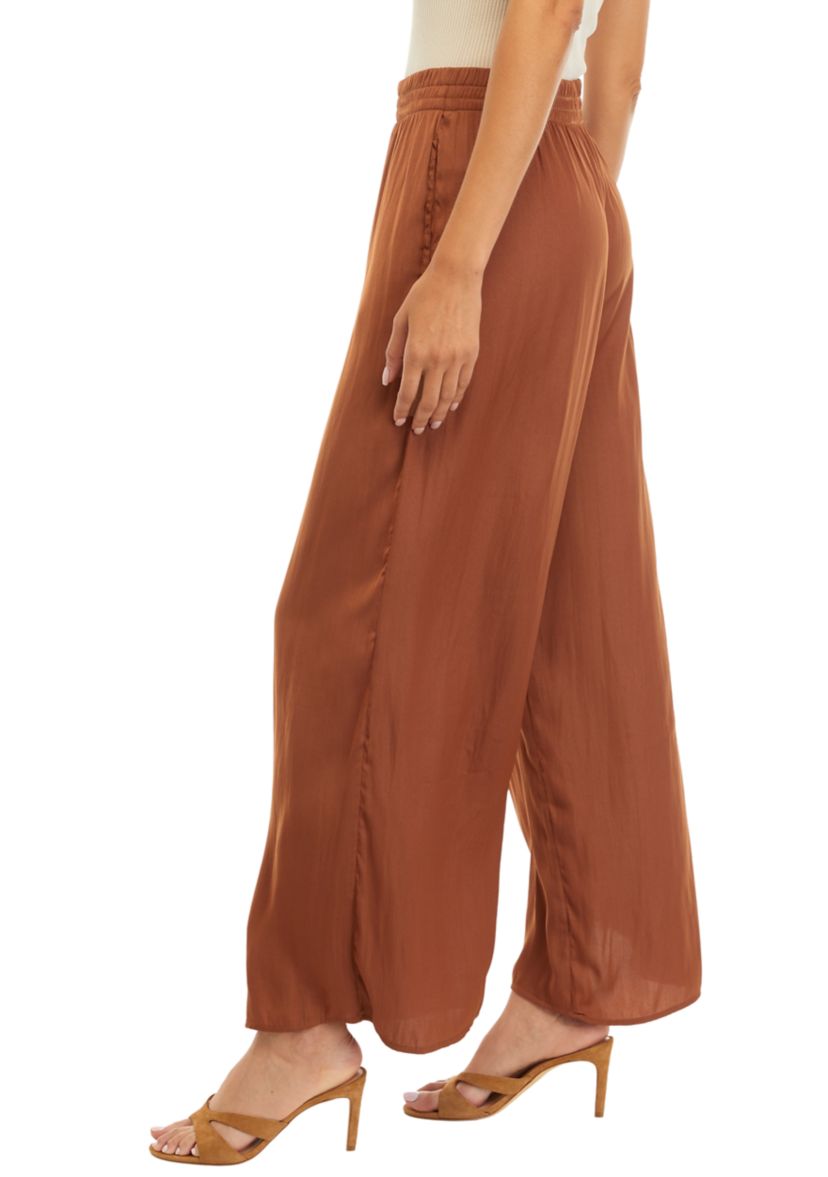 Solid Wide Leg Pants