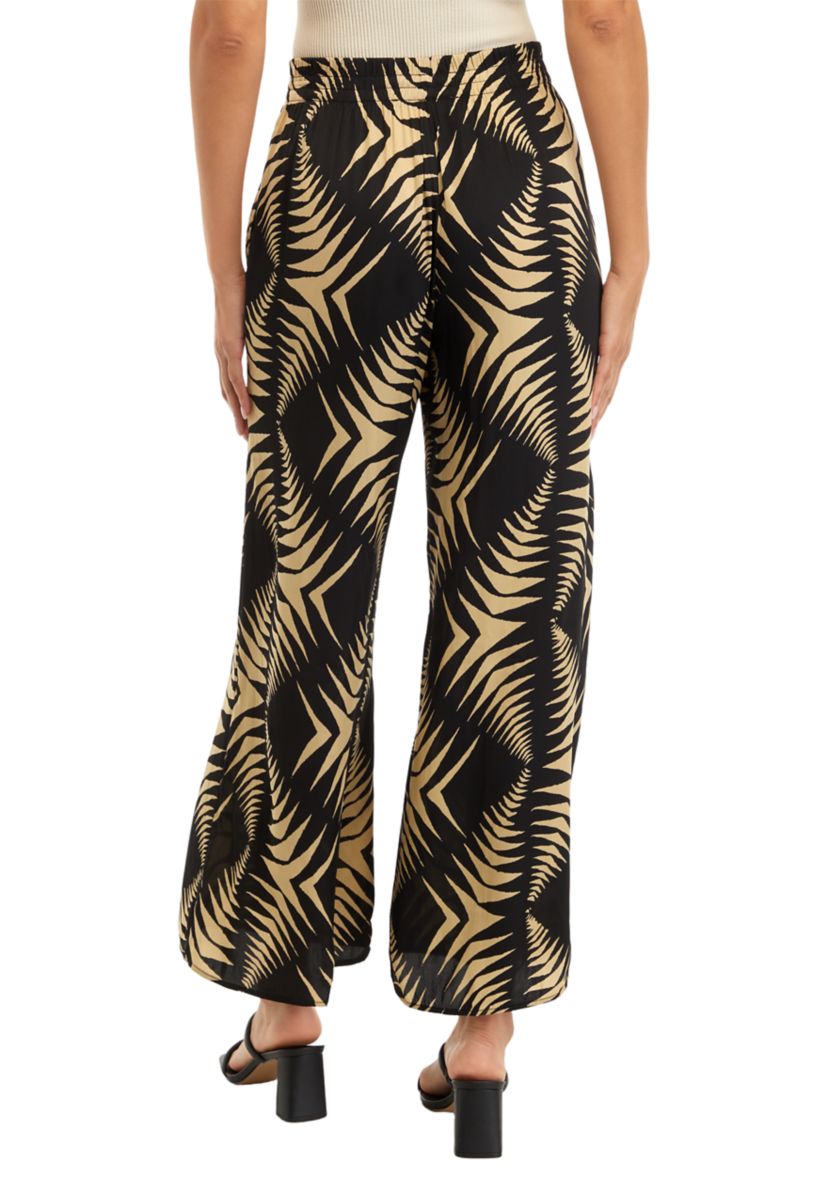 Womens Printed Wide Leg Pants