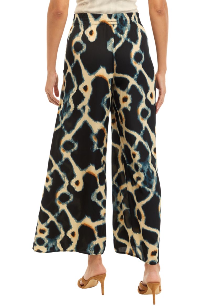 Womens Printed Wide Leg Pants