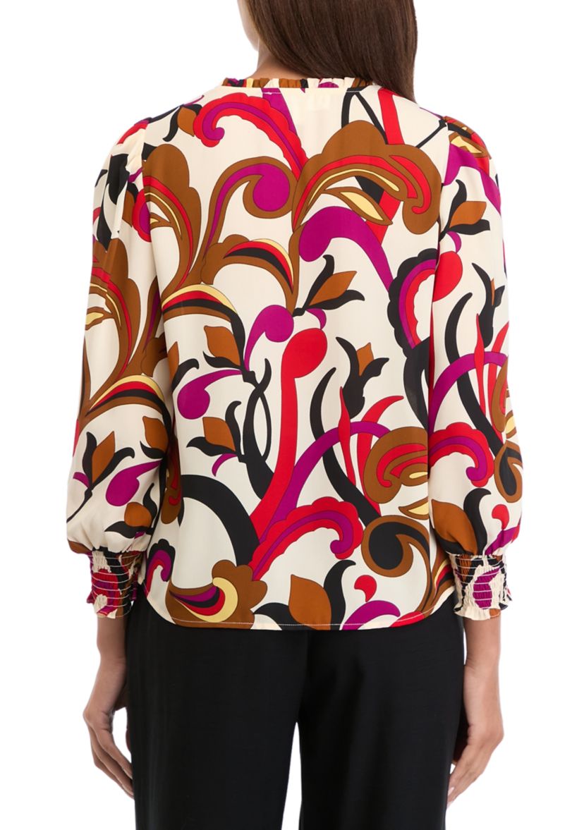Womens Long Sleeve Printed Blouse