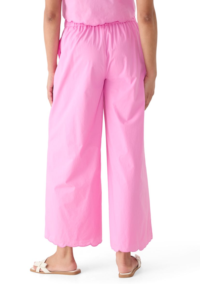 Chelsea & Theodore Women's Wide Leg Lace Hem Pants | Belk