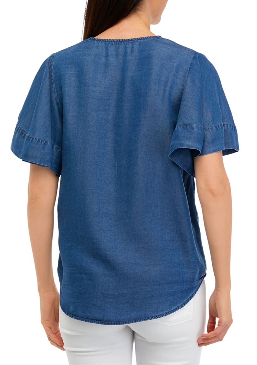 Womens Button Front Top