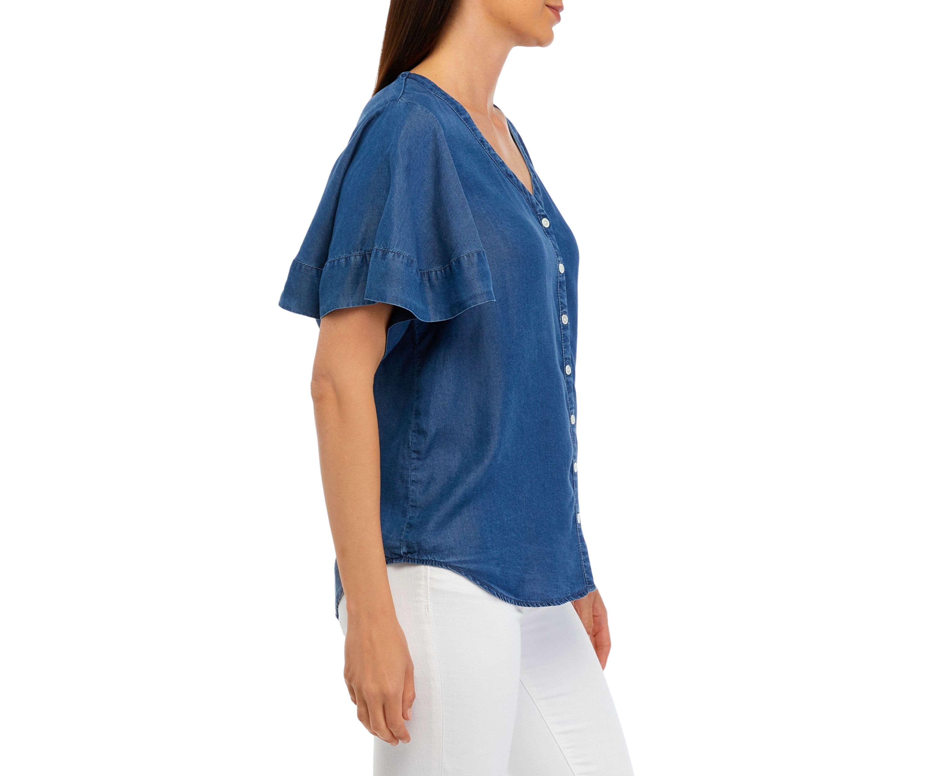 Womens Button Front Top