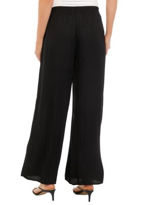 Women's Wide Leg Pull On Pants with Shirring