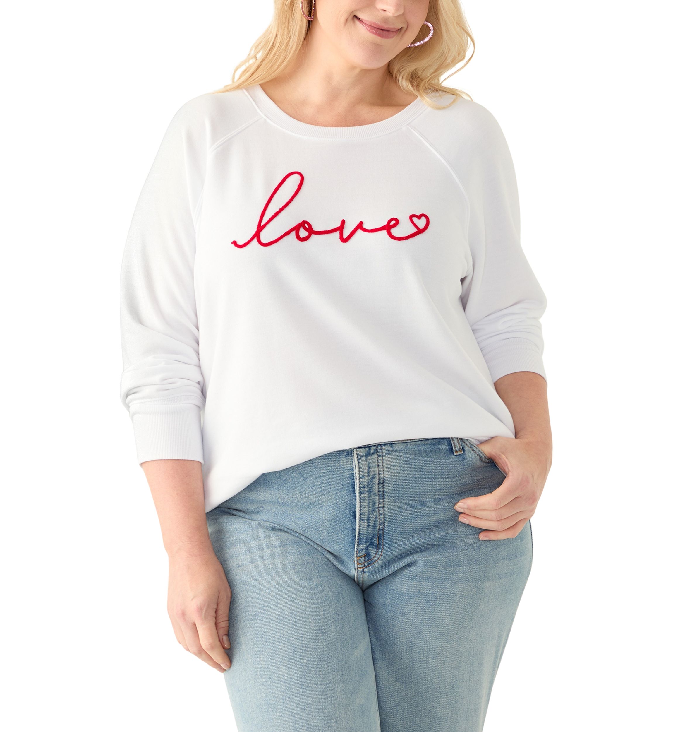 Womens Love Raglan Sweatshirt 
