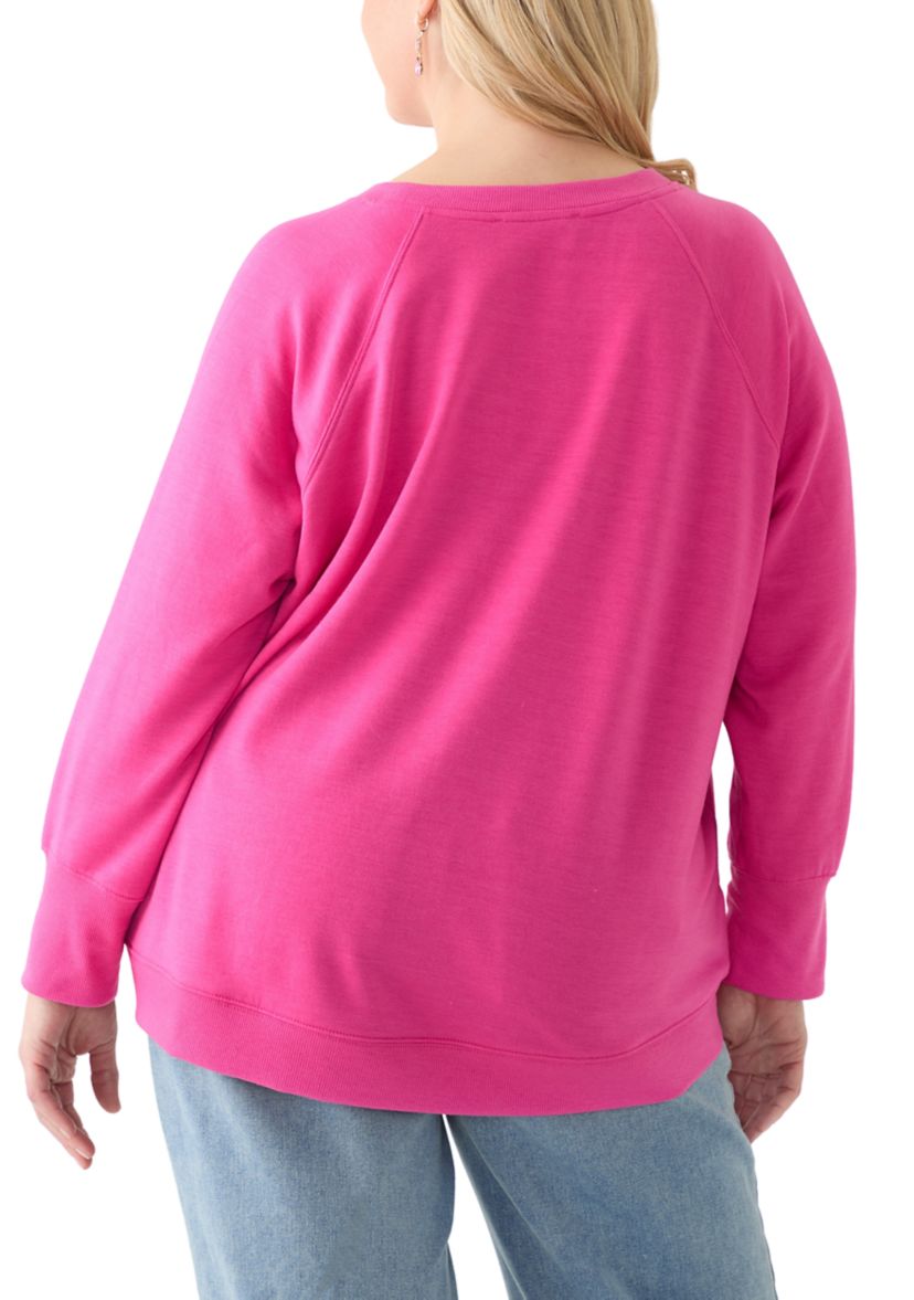 Plus Size Be Mine Raglan Sweatshirt