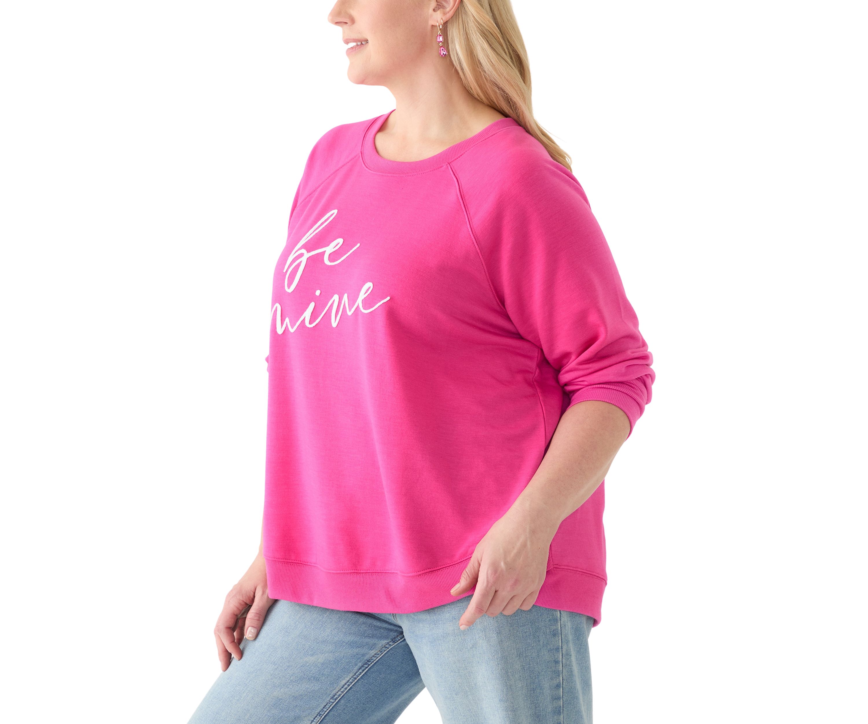 Plus Size Be Mine Raglan Sweatshirt