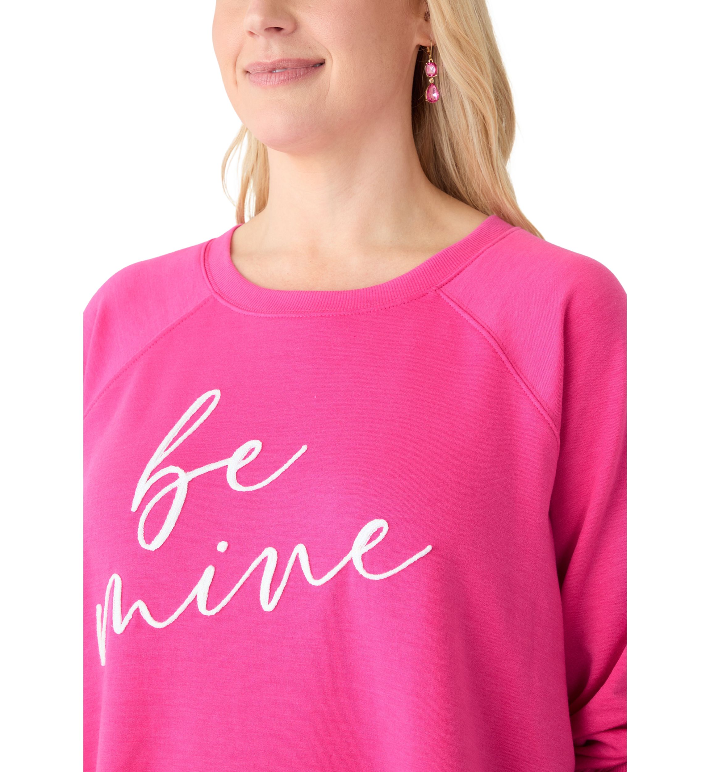 Plus Size Be Mine Raglan Sweatshirt