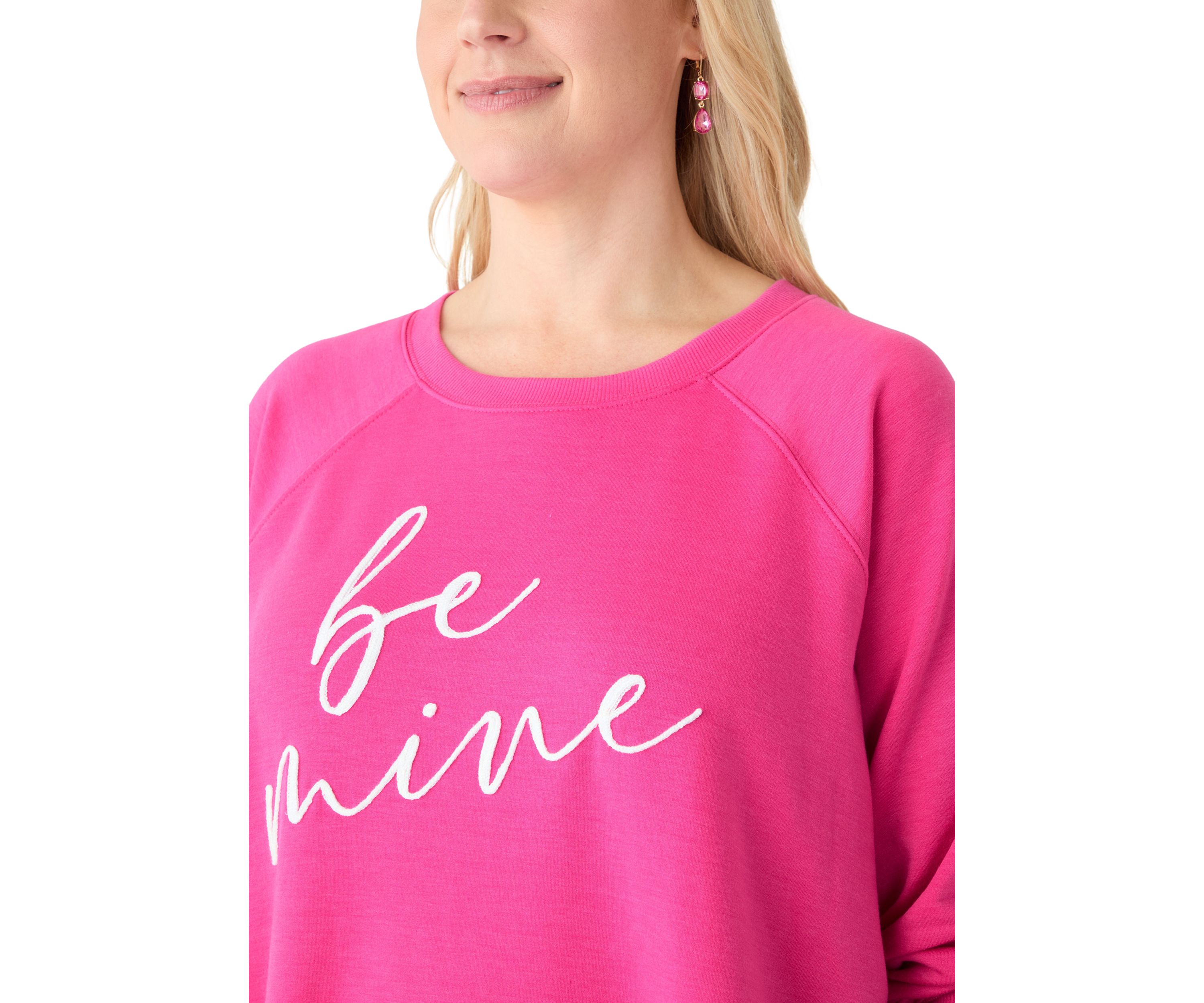 Plus Size Be Mine Raglan Sweatshirt