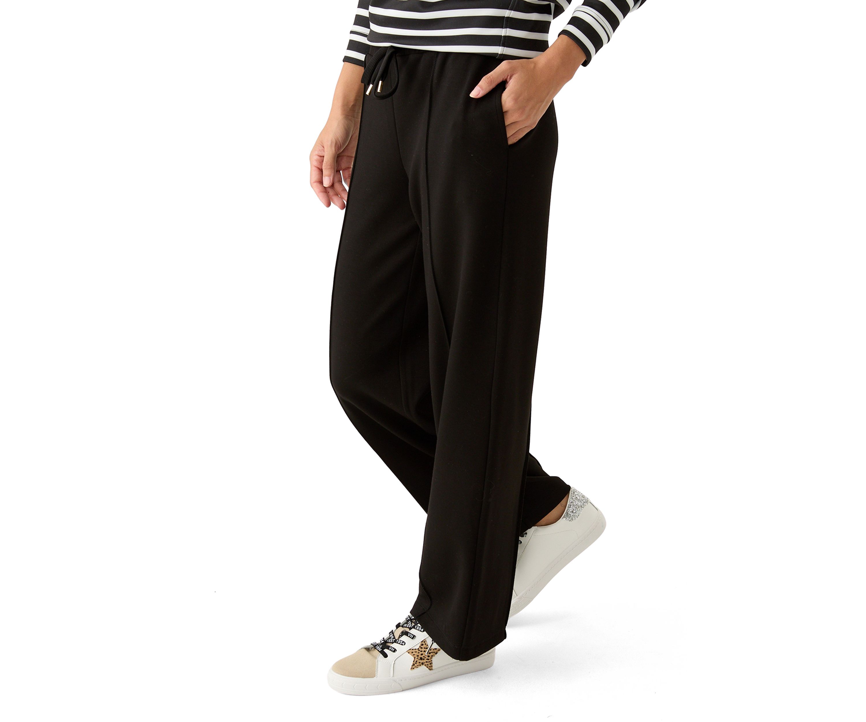 Petite Pull On Wide Leg Pants 
