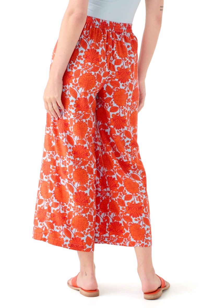 Womens Printed Wide Leg Pants