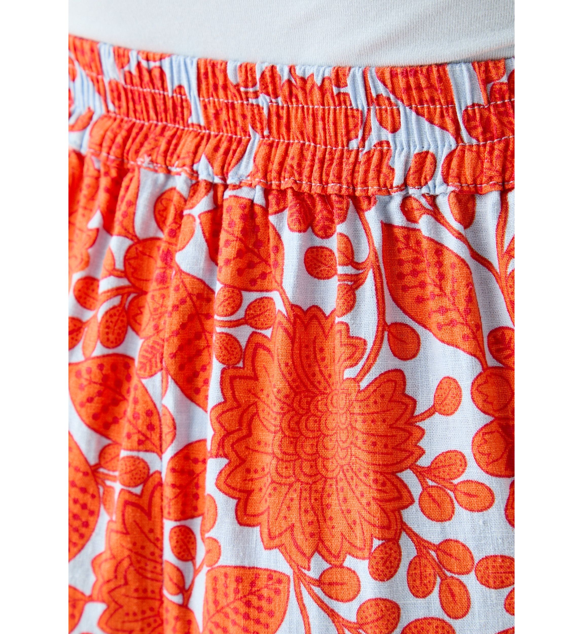 Womens Printed Wide Leg Pants