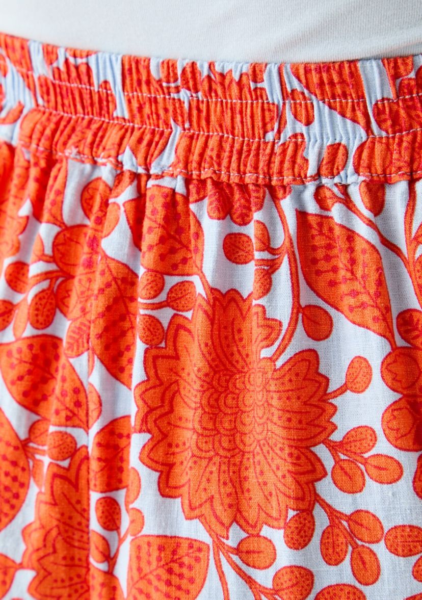 Womens Printed Wide Leg Pants