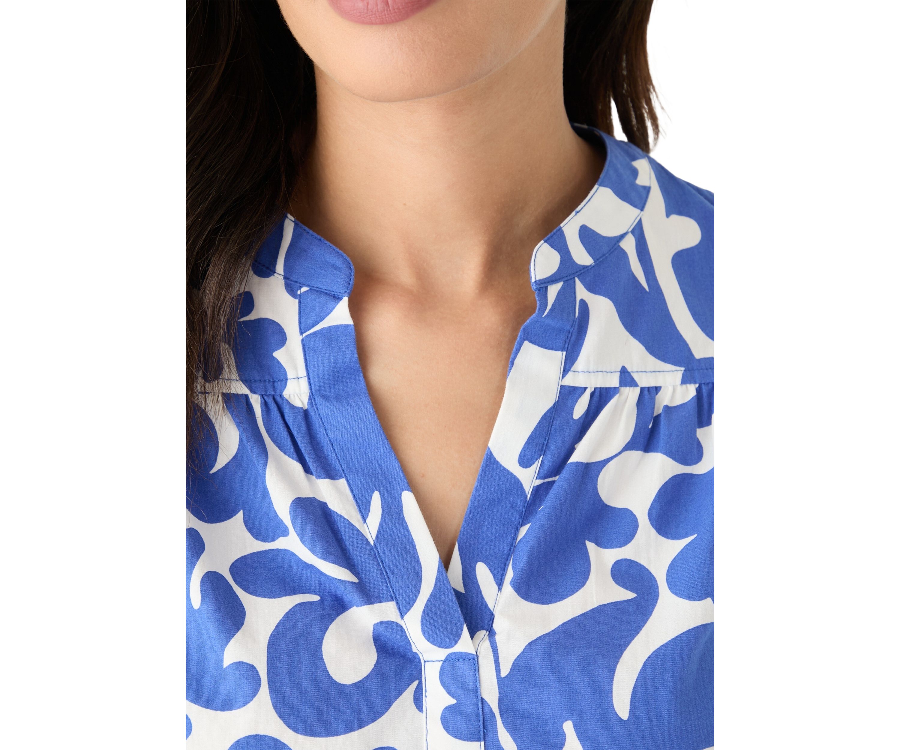 Womens Elbow Sleeve Printed Top