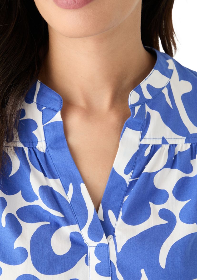 Womens Elbow Sleeve Printed Top