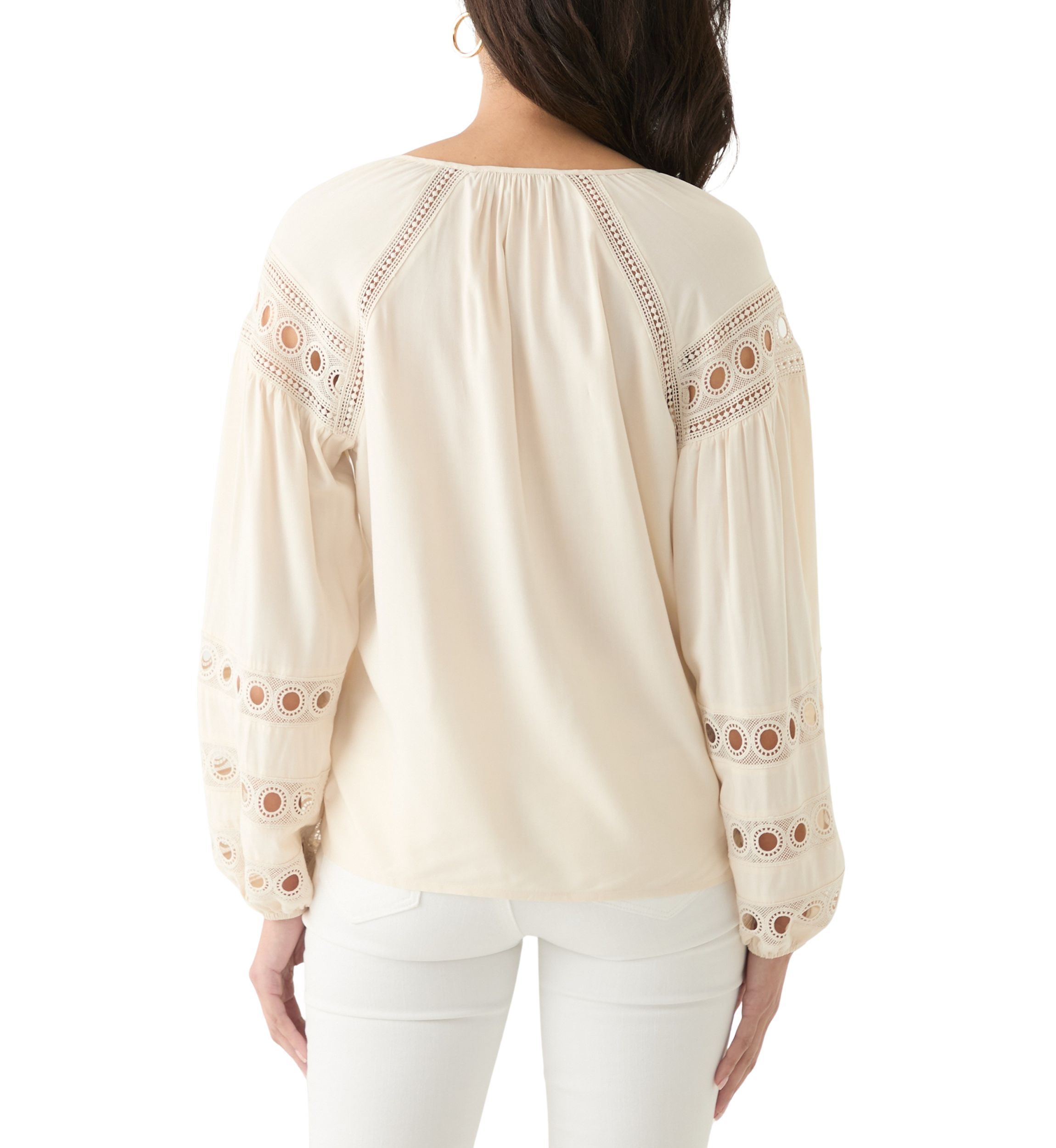 Womens Long Sleeve Tie Neck Blouse