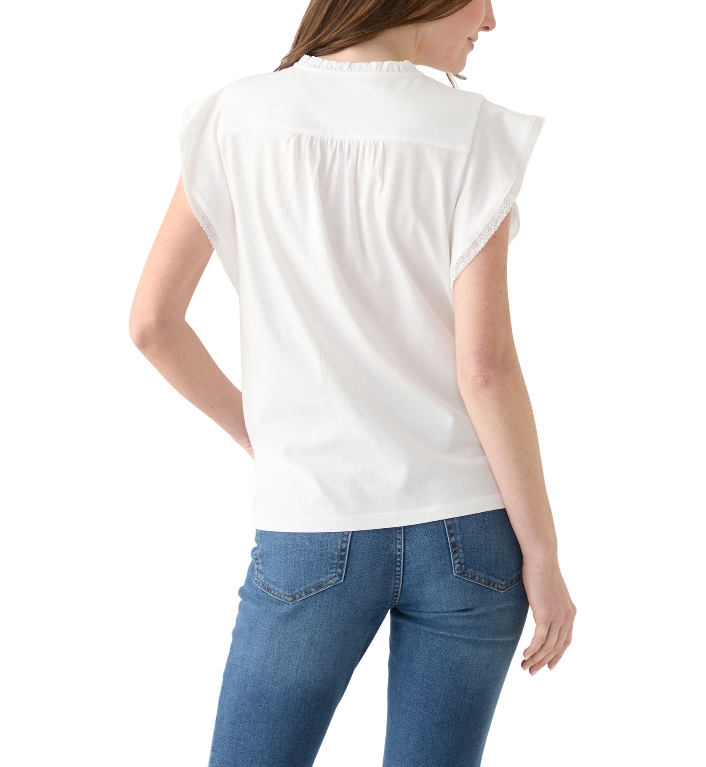 Womens Ruffle Knit Blouse