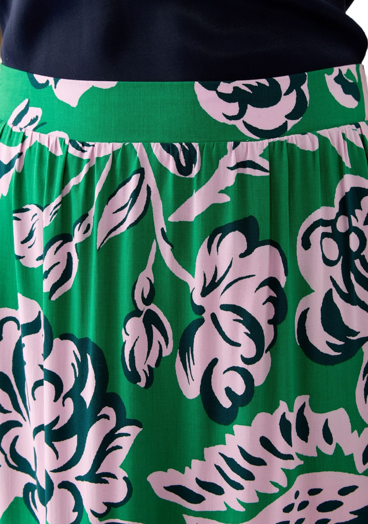 Womens Tiered Printed Skirt 